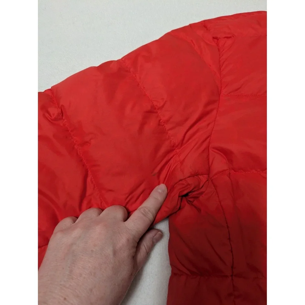 The North Face Jacket Mens Medium Red Down Puffer 550 Full Zip Outdoor Winter